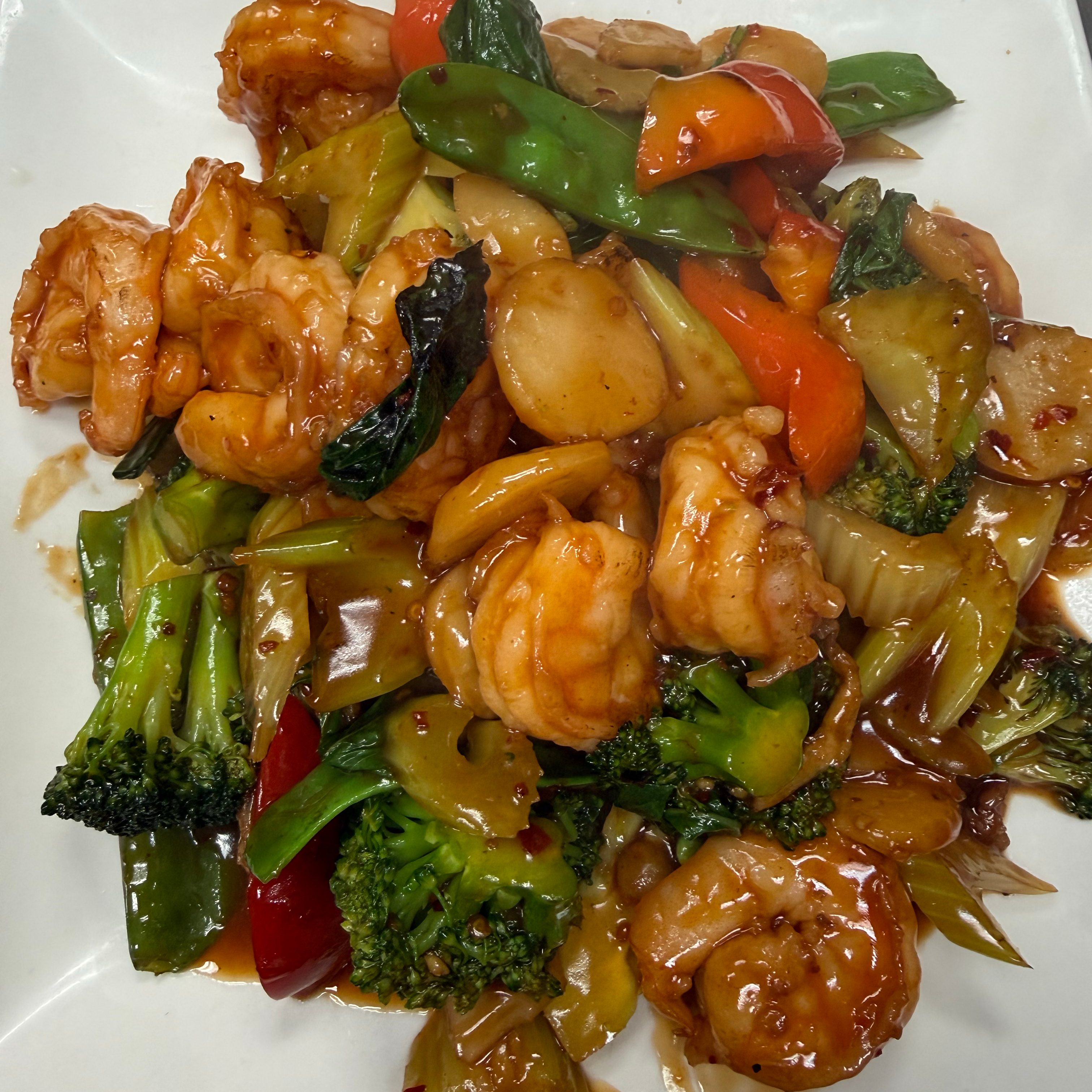Shrimp with Garlic Sauce.