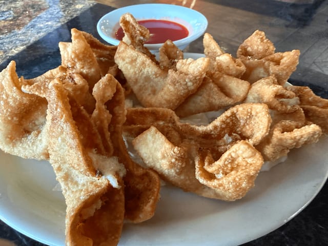 Fried Crab Cheese Wontons.