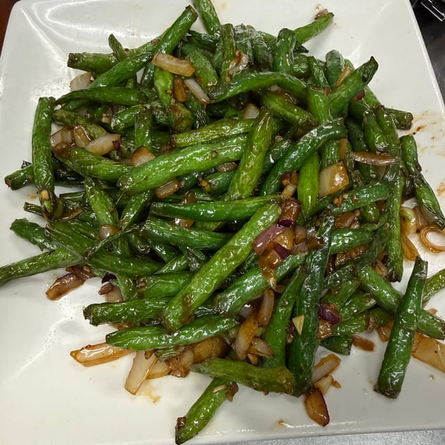Mandarin String Bean with Shrimp.
