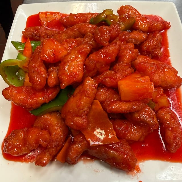 Sweet & Sour Chicken.