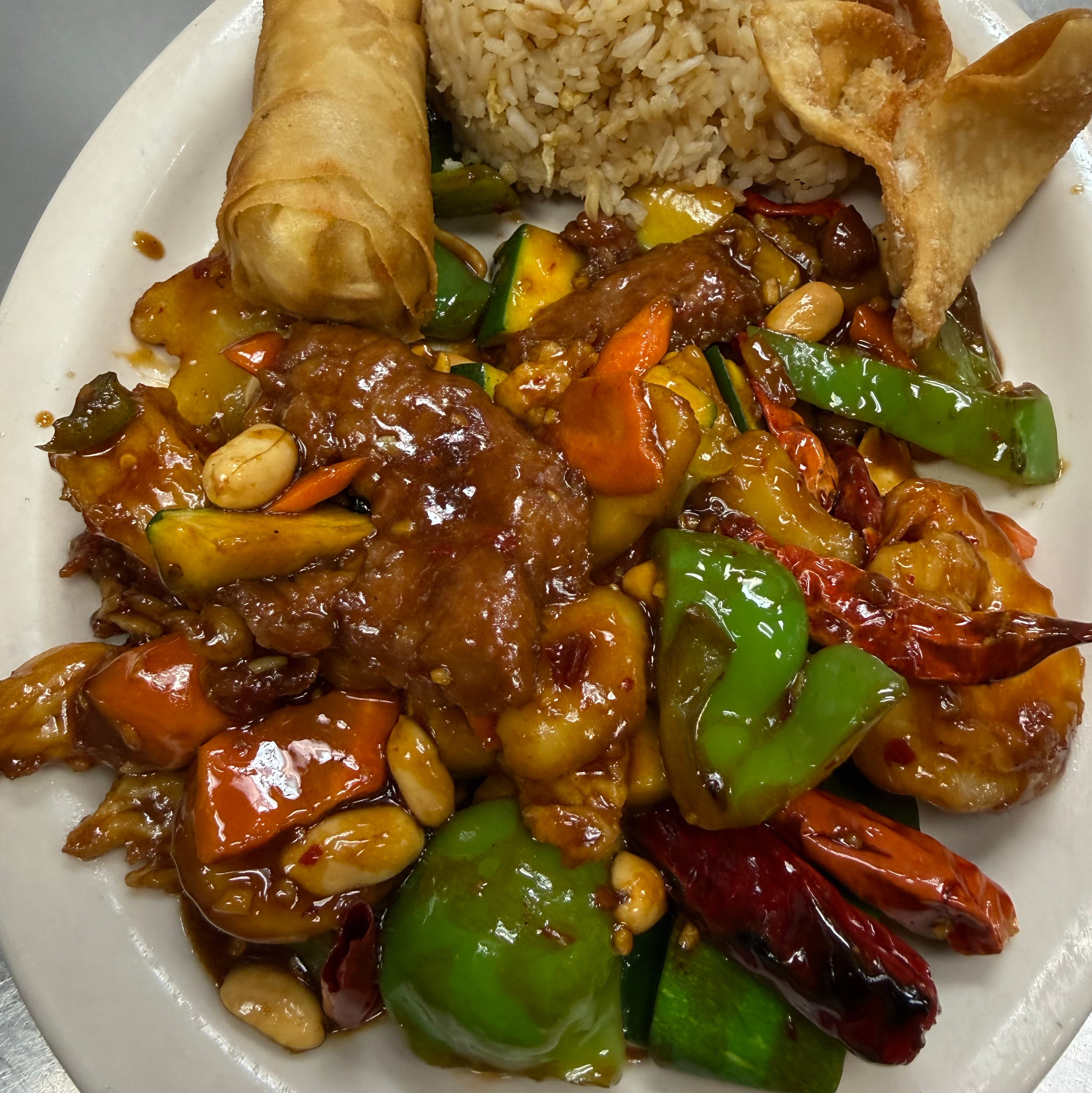 Kung Pao Three Delight Chef's Special.